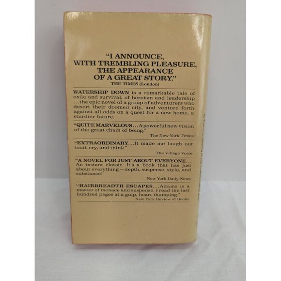 Watership Down A Novel By Richard Adams Paperback Avon Books 1975 - Picture 6 of 6